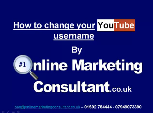 How to change your YouTube username